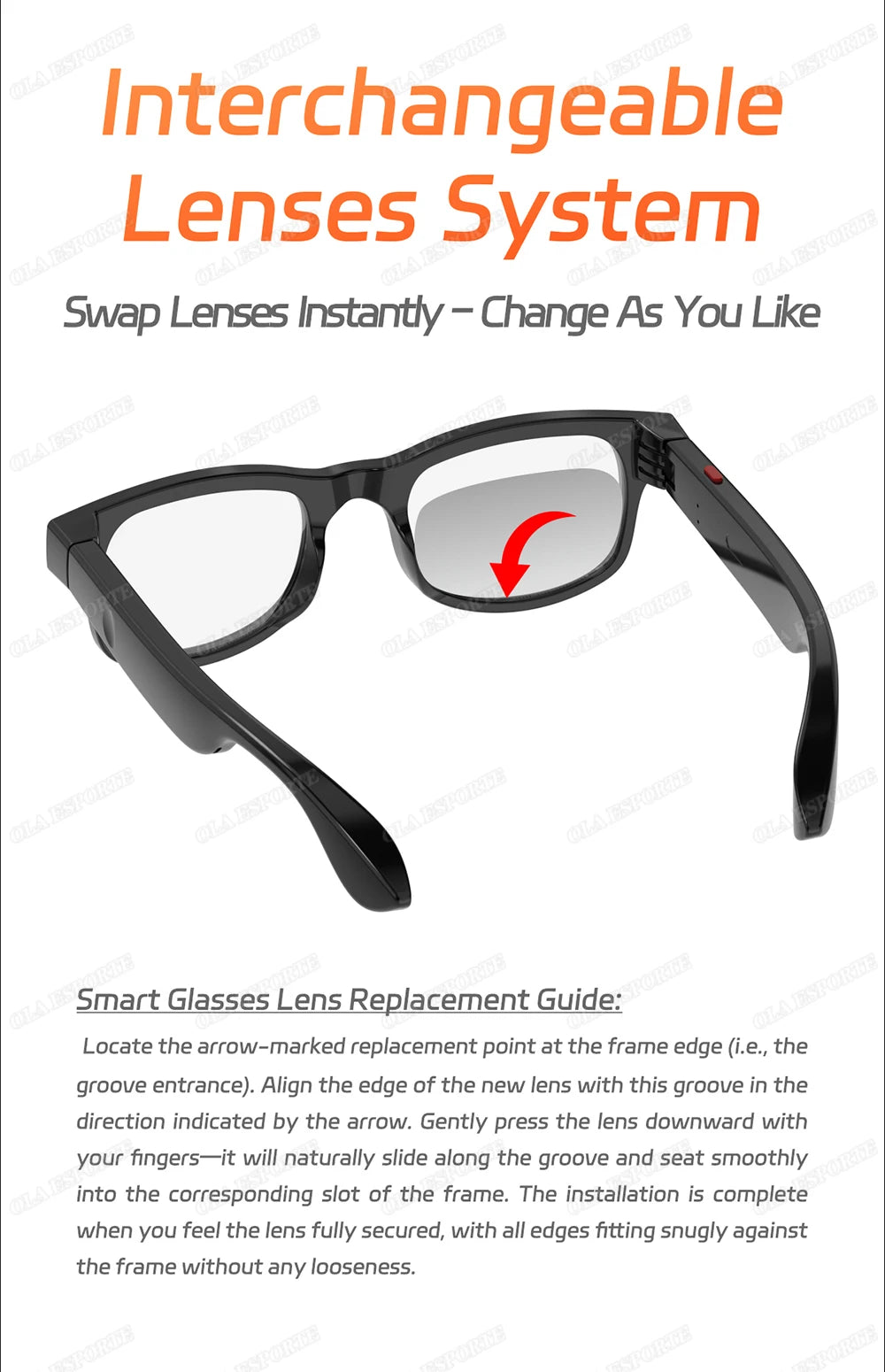 AI Smart Glasses Men Women Multifunction Touch Music Playback Remote Camera Control Voice Assistant BT Glasses Smart Sunglasses